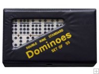 Dominoes Double Nine Standard Set of 55 in Vinyl Case